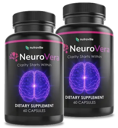 NeuroVera memory support supplement bottle containing 60 capsules